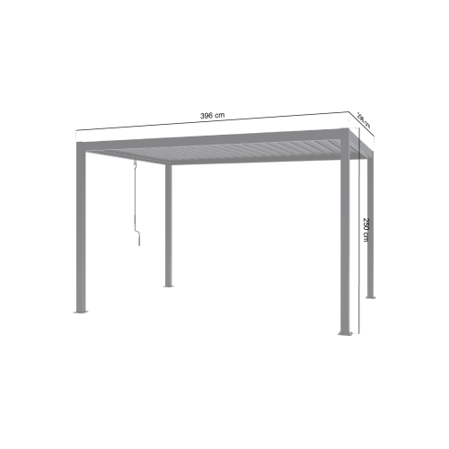 Zestaw Pergola ogrodowa tarasowa aluminiowa NORDVIC Skyline 3 x 4 m Antracyt + Żaluzja 123cm